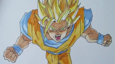 How to draw Goku Super Saiyan 2 SSJ2 孫 悟 空 超 サ イ ヤ 人 2 - YouTube.