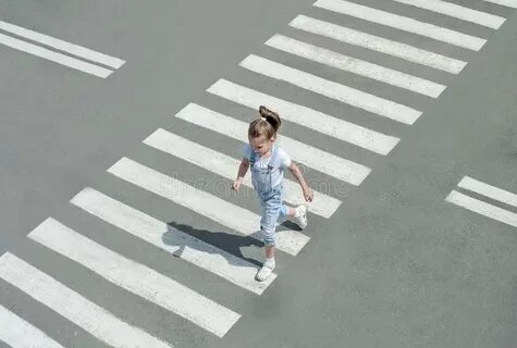 When you cross the street on foot