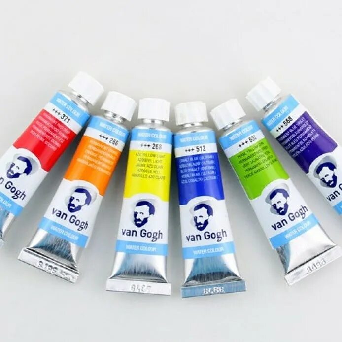 какие краски в тюбиках. краски акварельные van gogh. Ca-215/cc-215 по 5мл в пластик тубе. 10 мл. рами нужен набор красок.
