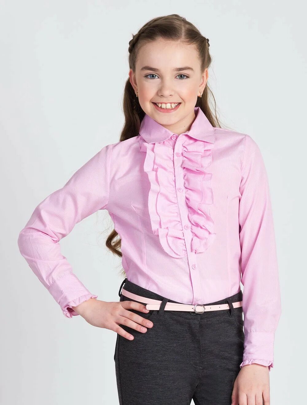 Блузка для подростка. Красивые рубашки для девочек. Блузка в школу. Розовая Школьная блузка.