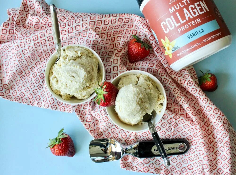 С чем сочетается кокос. Мороженое с коллагеном. Protein Ice Cream. Collagen Bar Strawberry Ice Cream. Продукты с коллагеном Эстетика.