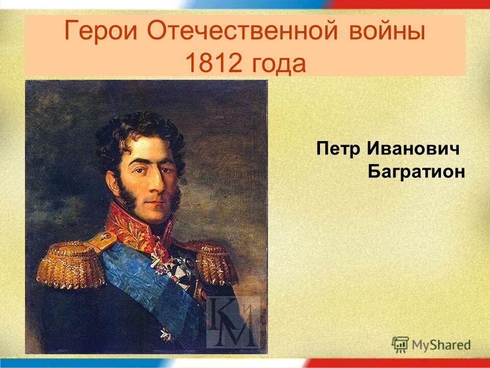 Биография героев отечественной войны 1812 года кратко. Герои Отечественной войны 1812 года Багратион.