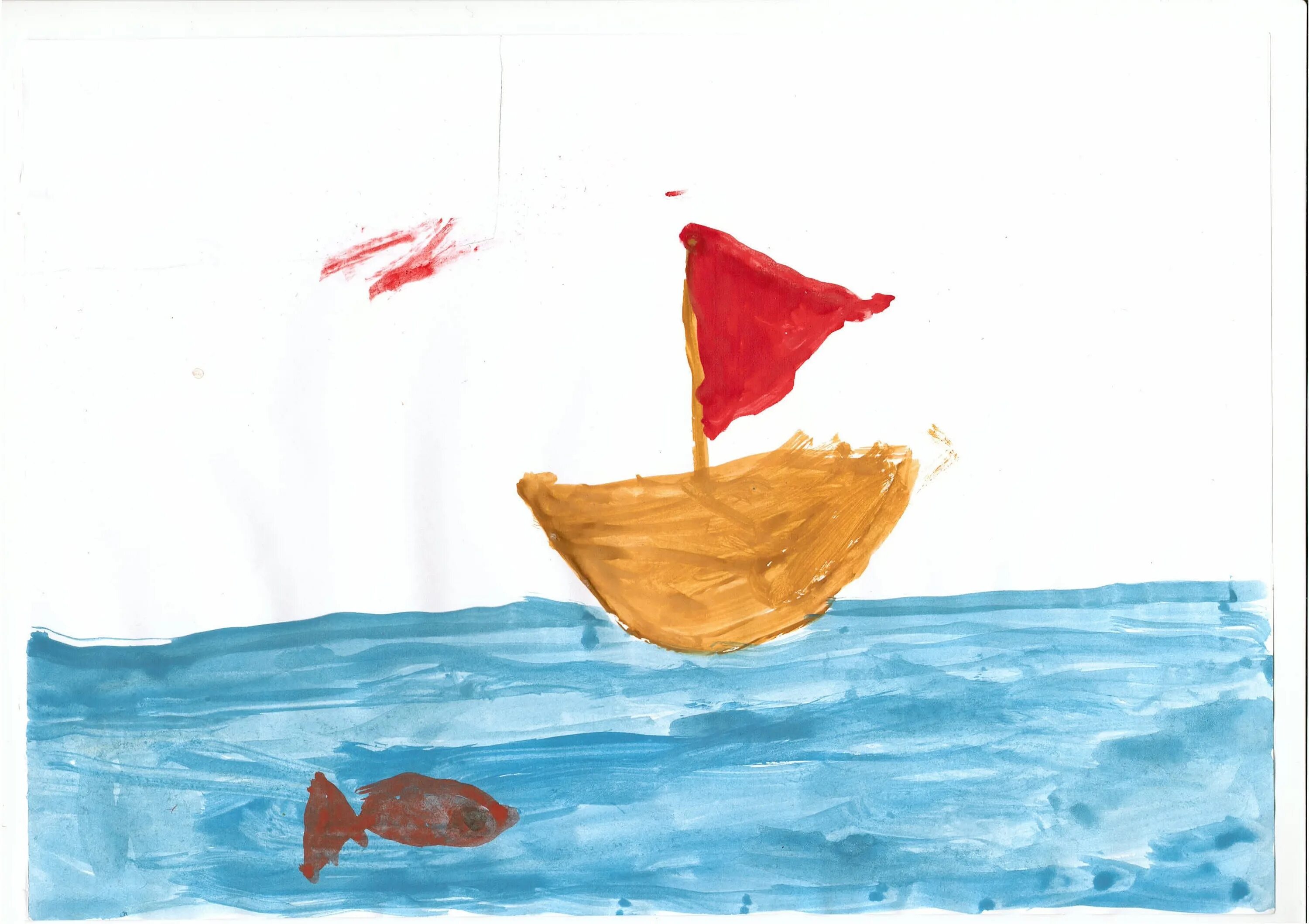 Корабль рисунок. Закат красками. Кораблик красками. Парусник живопись гуашью. Корабль гуашью.