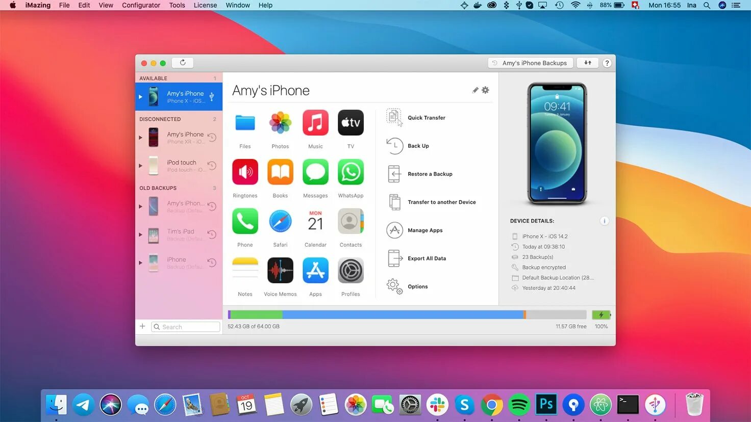 Imazing mac os. Imazing mac. показать изображение с iphone на компьютере. imazing mac добавить папку с копией. imazing windows 11 установить.