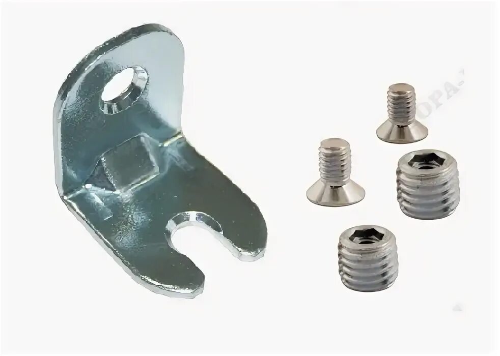 +2 болта. Стяжка угловая левша мебельная с крепежом 6х25 мм сталь цвет цинк 4 шт. 2. Стяжка угловая 2. Мебельный уголок - стяжка 2 - 16 дк.