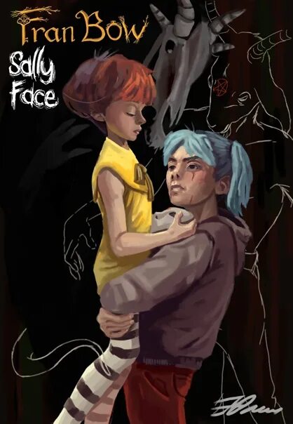 Салли и френ боу. Салли и френ шип. фрэн боу и салли. sally face and fran bow. салли фишер и фрэн боу.