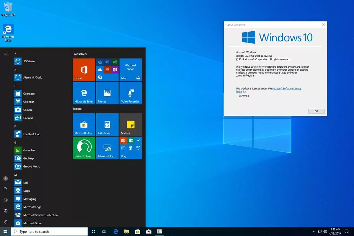 Windows 10 1903. Виндовс 10 19h1. Windows 10 19h1 (версия 1903). Windows 10 1903 18362.30 рабочий стол. 10 версия 1903
