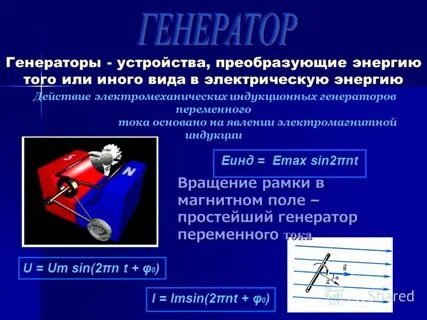 Генератор переменного тока физика