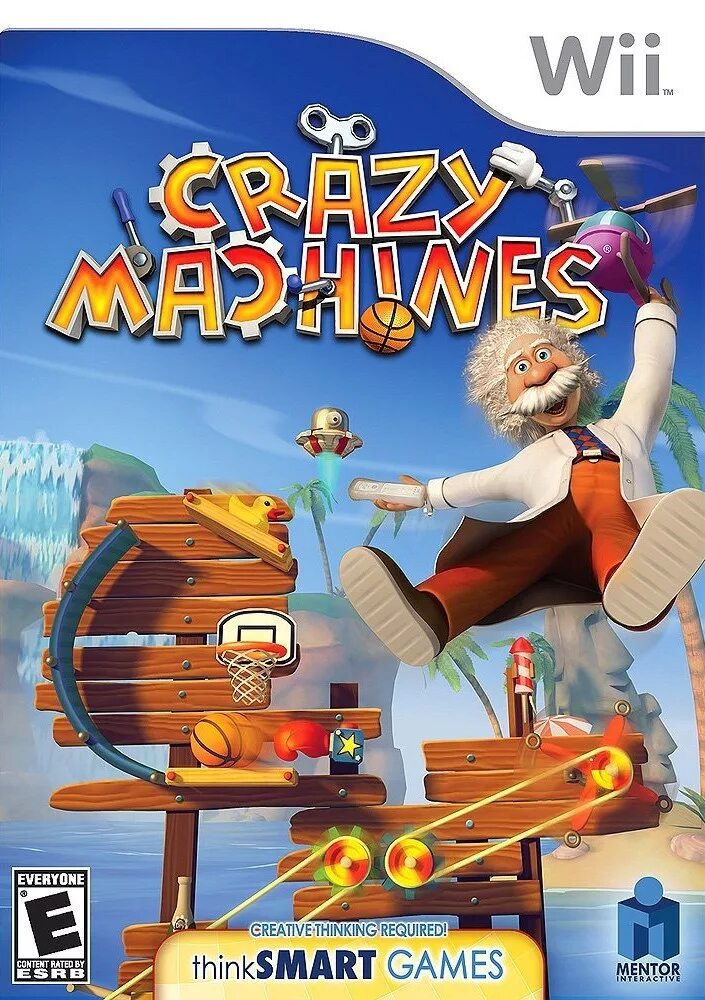 Игра безумно купить. Wii игры. Crazy Machines. Crazy Machines II обложка. Умные игры.