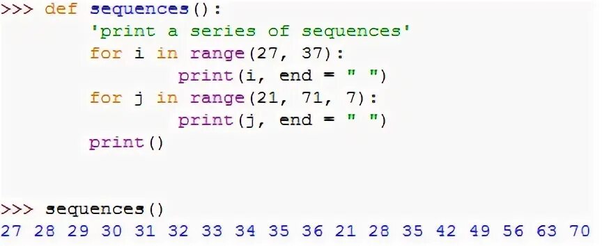 Print sequence