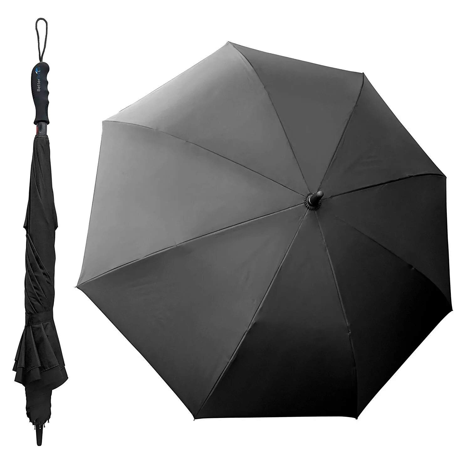 Зонт черный. Раскрытый зонт. Самый удобный зонт. Blek zond. I need umbrella