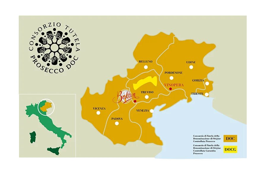 Asolo prosecco. Просекко регион Венето. Карта виноделия региона Венето. Винодельческая карта Просекко. Регион Просекко Италия на карте.