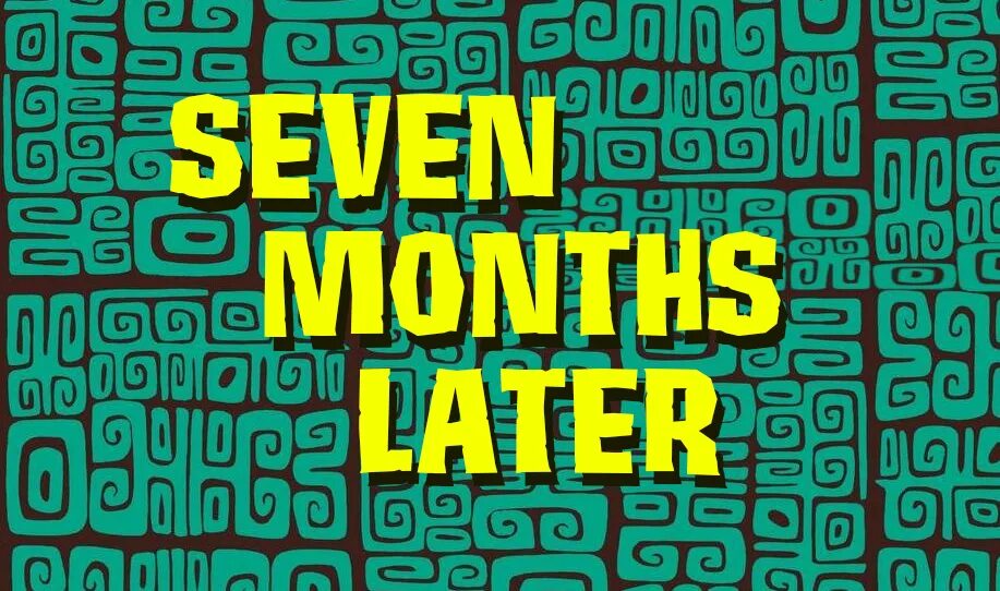 5 часов спустя спанч боб. Три года спустя спанч боб. Later картинка. Несколько лет спустя спанч боб. Two months later.