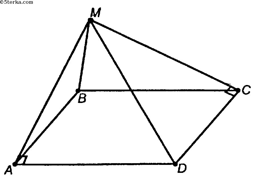 Md перпендикулярна abcd abcd прямоугольник