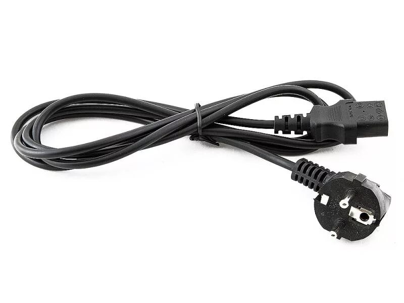 кабель питания atcom at6988. кабель pc-186-vde. 8 м. сетевой шнур 2 pin. кабель силовой schuko - iec c13 cablexpert pc-186-1m 1.