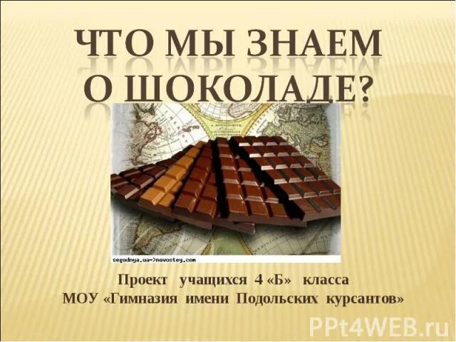 Презентация на тему "Исследование состава и качества шоколада" скачать бесплатно