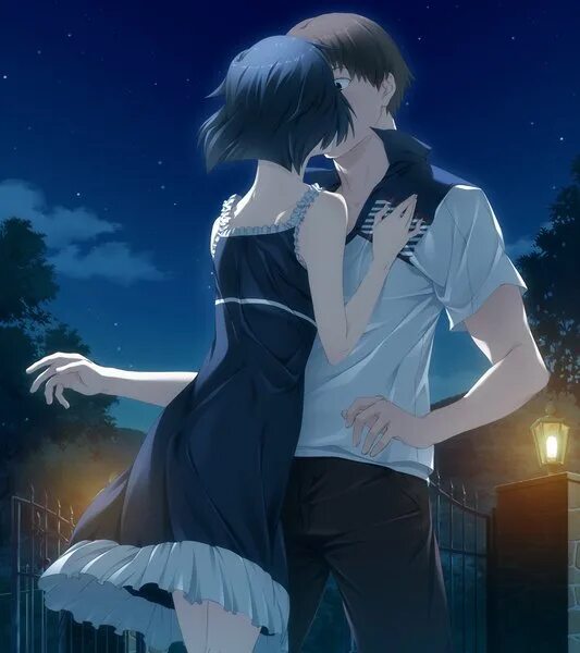 Another kiss. Аниме пары. Аниме парень и девушка. Аниме парочки. Аниме поцелуй на ночь.