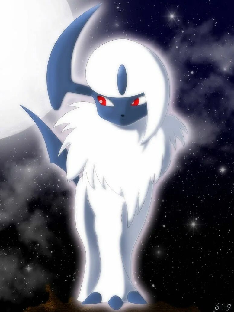 Покемон абсол. Покемон Absol. Absol Pokemon Art. Шайни абсол.