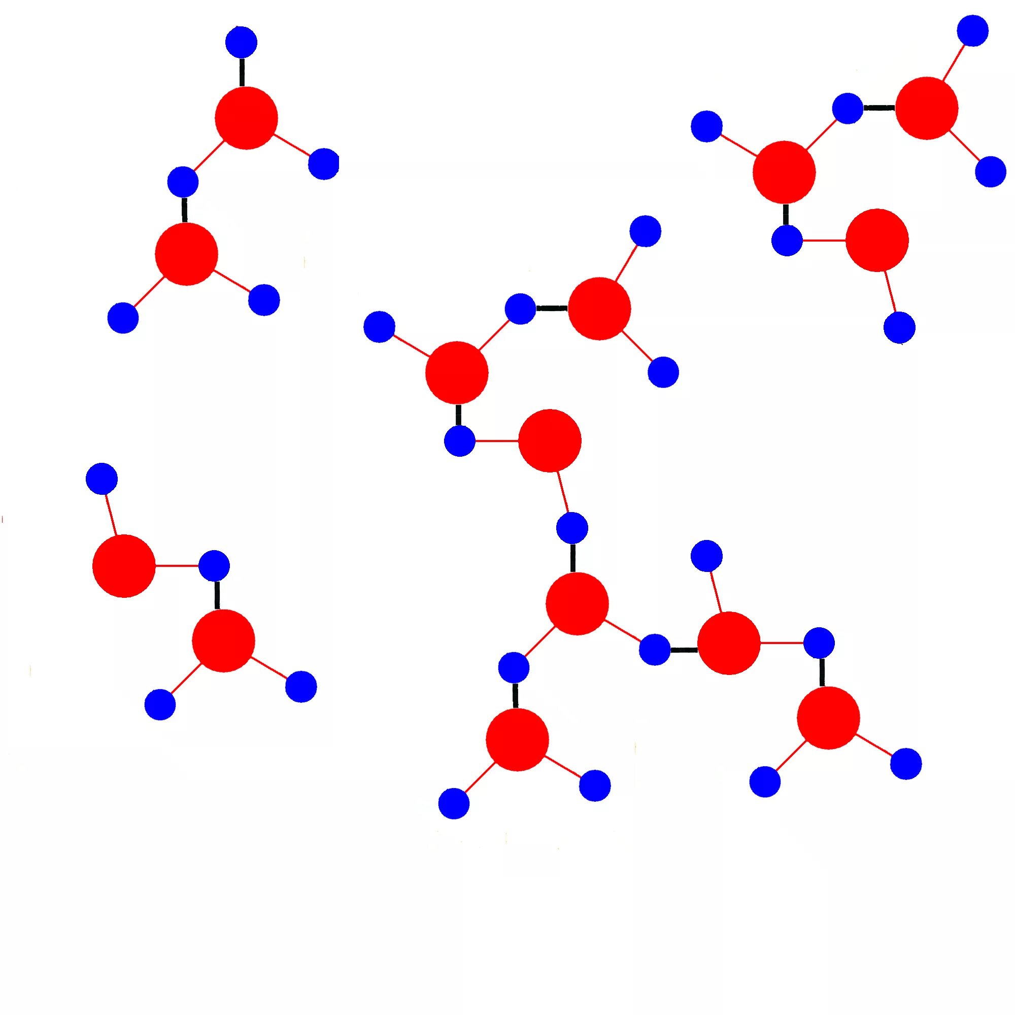 Химическая связь в молекуле. Молекулы без фона. Соединение молекул. Органические молекулы.
