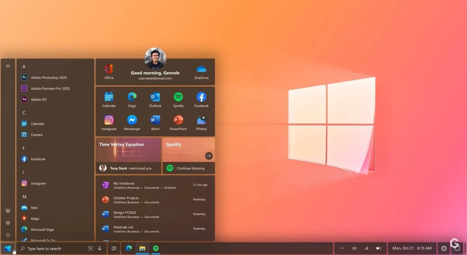 Microsoft ui