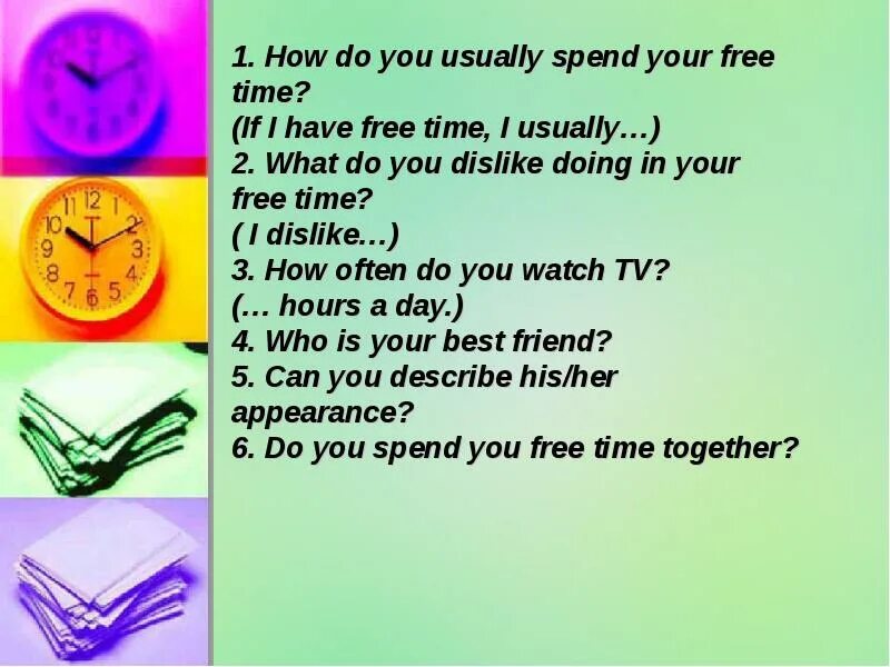 Do you usually watch tv. English Proverbs about time.