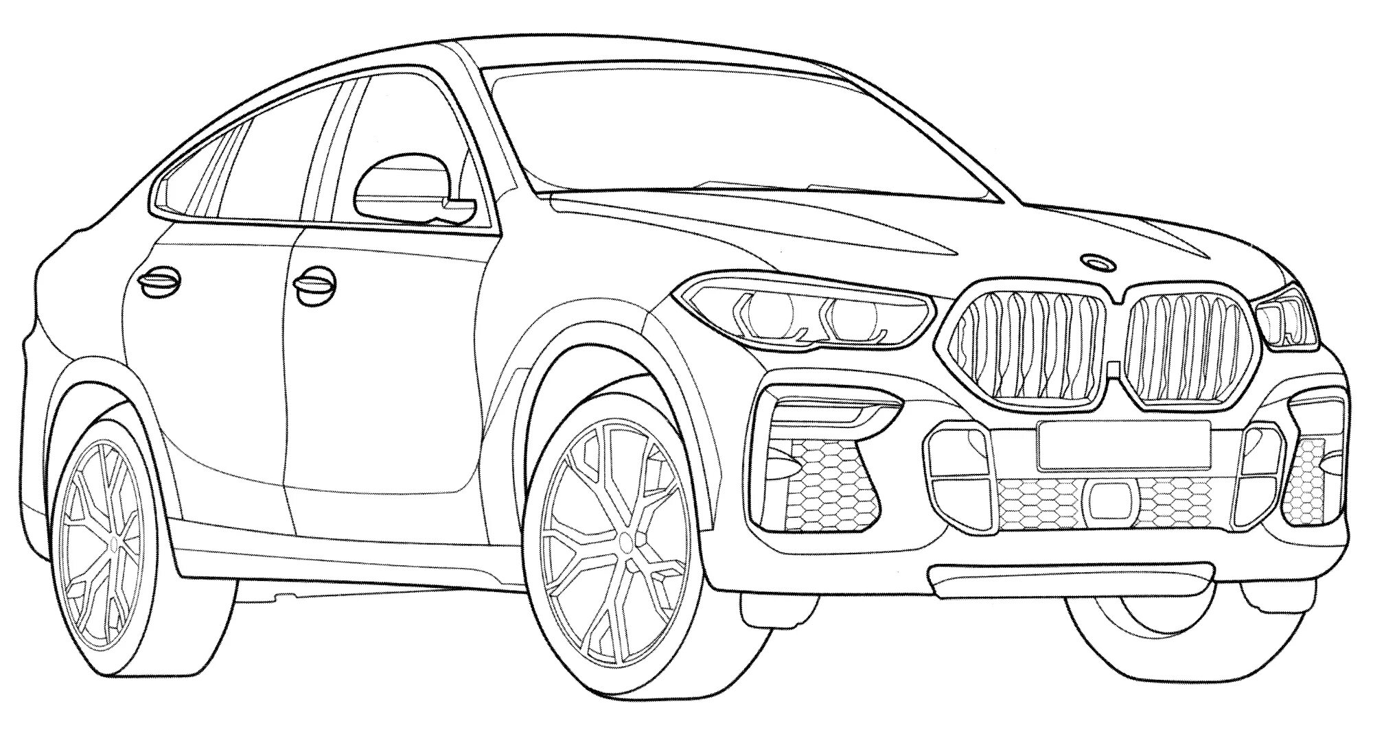 Распечатать м5. BMW x6. Раскраски машины БМВ х6. БМВ х5 2017 контур. БМВ Икс 6.