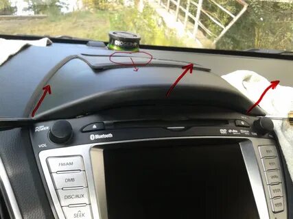 Снять магнитолу ix35
