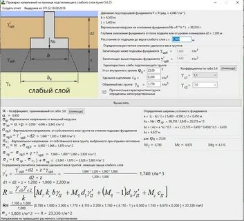 Сопротивление грунта подошве фундамента