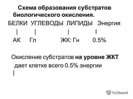 Результат биологического окисления