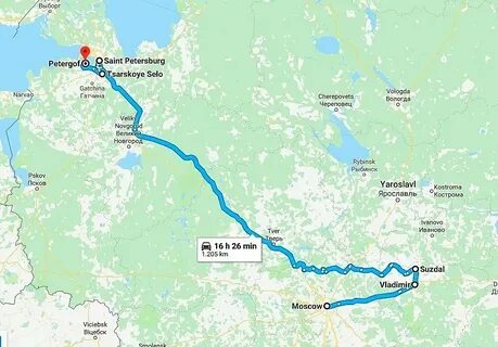 Санкт петербург до коврова