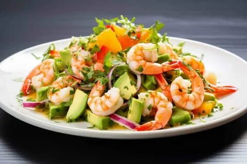 Новогодний салат с морепродуктами