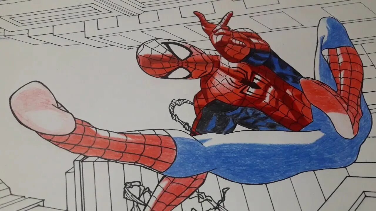 Draw spider man