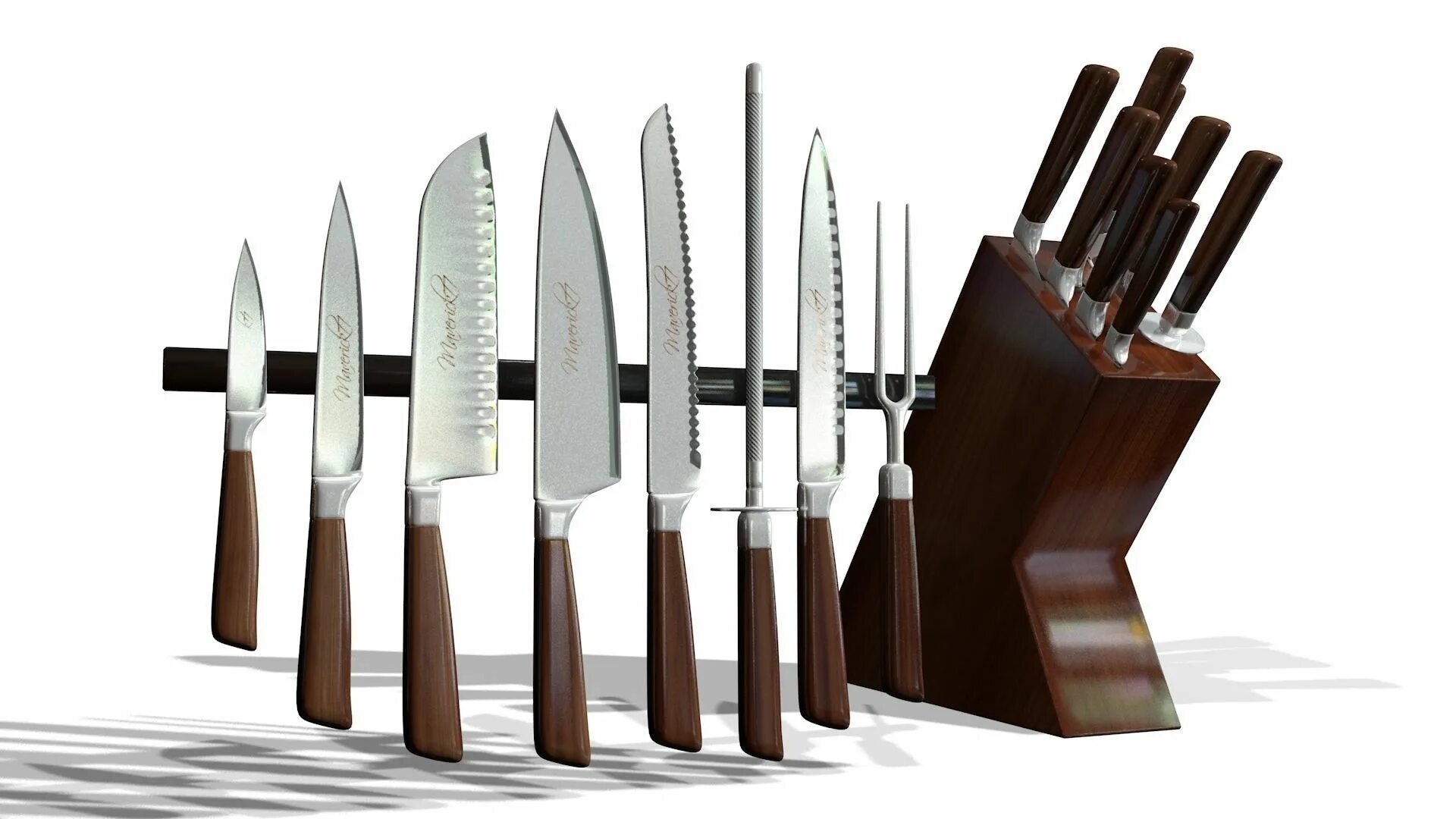 Молодые ножи 06.03 2024. Imperator Knife Set фирма. Knife Set 9 PES A-610c. CGTRADER. Models Knife download.