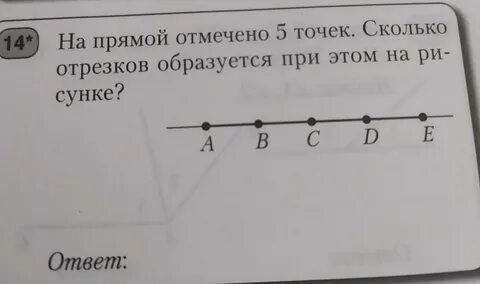 На прямой отмечено несколько точек