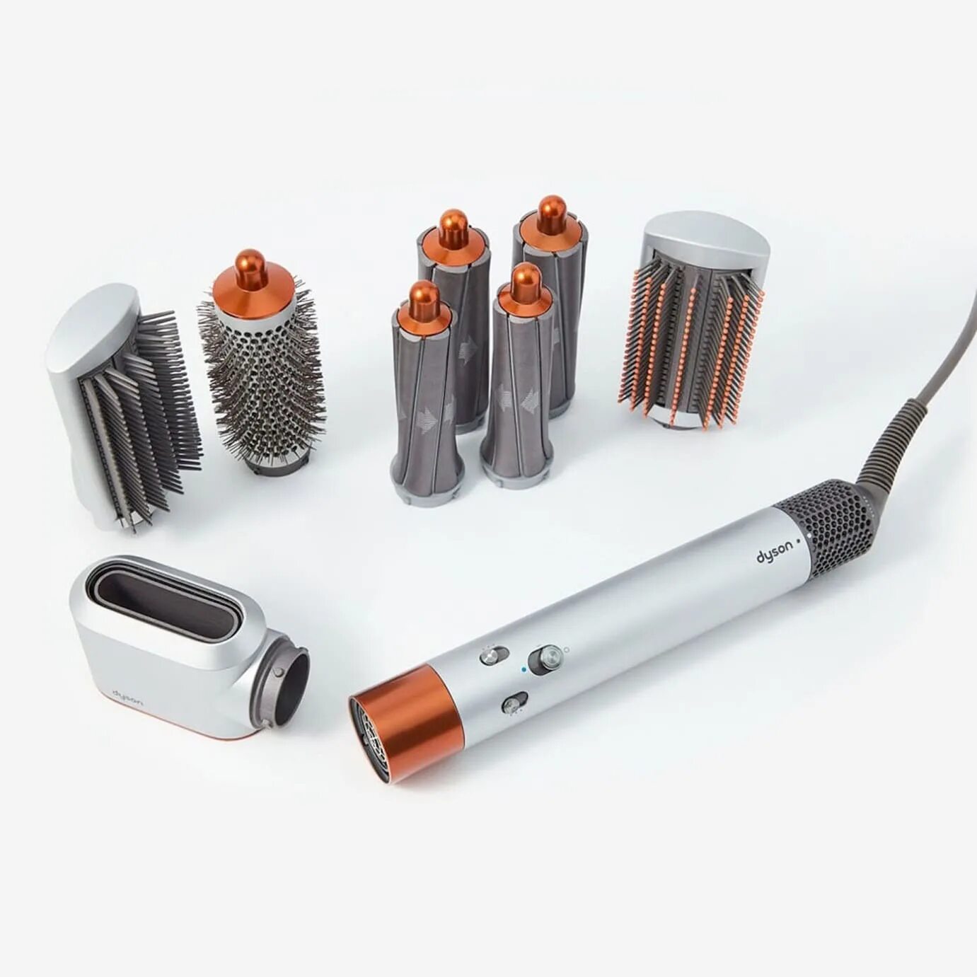 Dyson airwrap для разных типов. Dyson airwrap hs01. dyson styler airwrap. dyson airwrap hs01 медный. стайлер дайсон медный.
