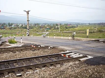 Железнодорожный переезд на мосту
