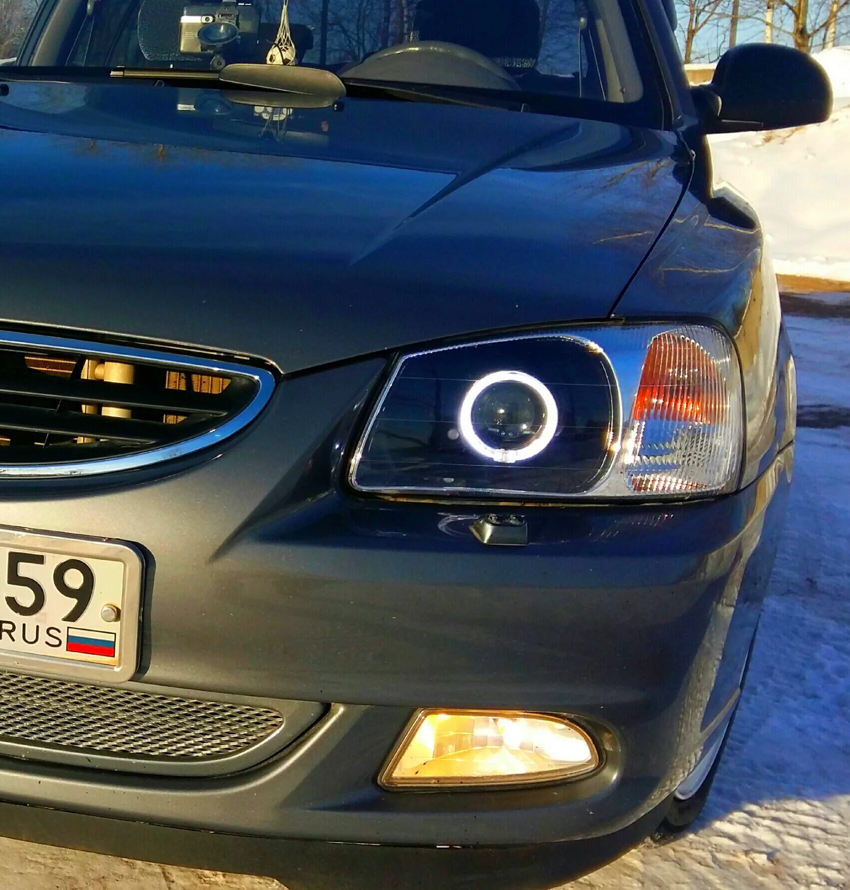 Противотуманные фары accent. Хендай акцент 2008 led оптика. Линзы на фары Hyundai Accent. Лед оптика Hyundai Accent. Фары линзы Accent ТАГАЗ.