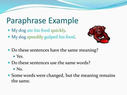 Paraphrase these sentences as in the example