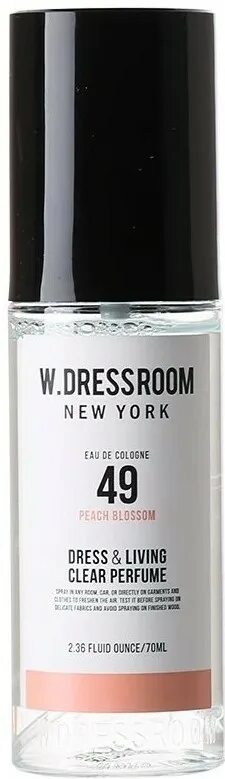 W.dressroom Dress & Living Clear Perfume парфюмированная вода №49 Peach Blossom, 70 мл. W dressroom 49 Peach Blossom. W.dressroom Dress & Living Clear Perfume. W dressroom 49. Live clear пропал