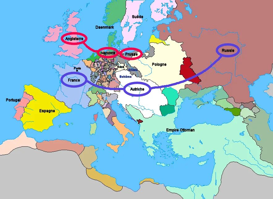 Карта Европы 1756 года. Карта Европы 1756-1763. Карта Европы во время семилетней войны. Дипломатическая революция 1756 г.