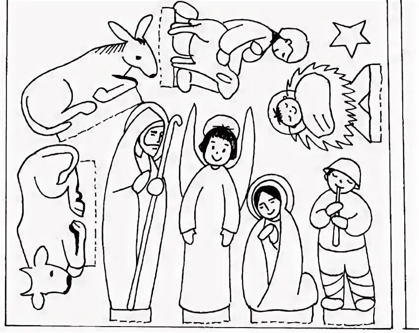 Рождественский вертеп своими руками шаблоны для вырезания December 14th Preschool christmas, Christmas nativity set, Christmas crafts for