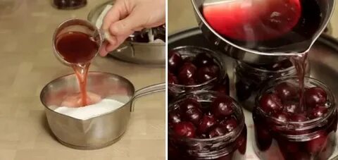 При варке сиропа для вишневого