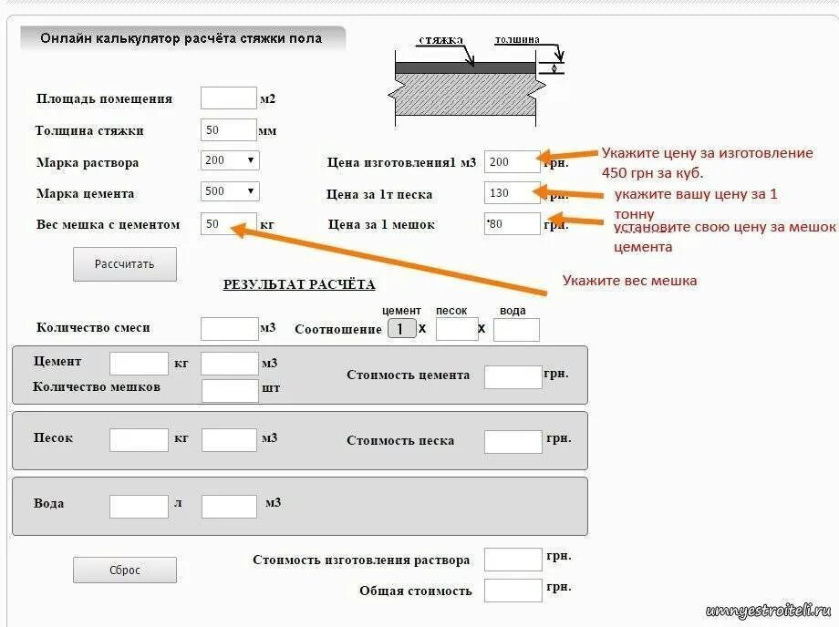 Рассчитать сколько материала. Калькулятор стяжки для пола м300. Как посчитать куб стяжки пола. Калькулятор стяжка м150. Калькулятор цементной стяжки пола м150.