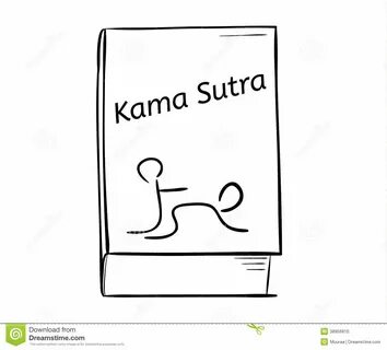 Sketch of the kama sutra book on white background, isolated.