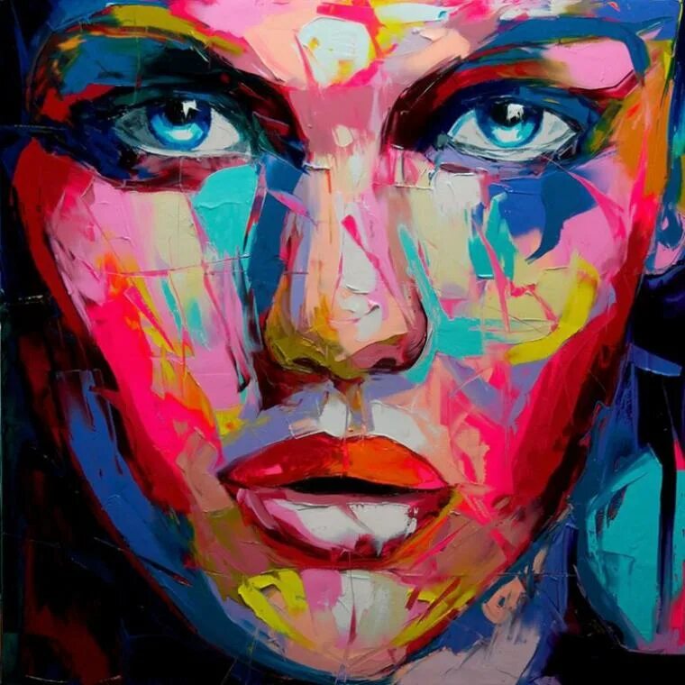 Модные художественные стили Экспрессивность Francoise Nielly: ослепительно-яркие портреты в стиле авангард: