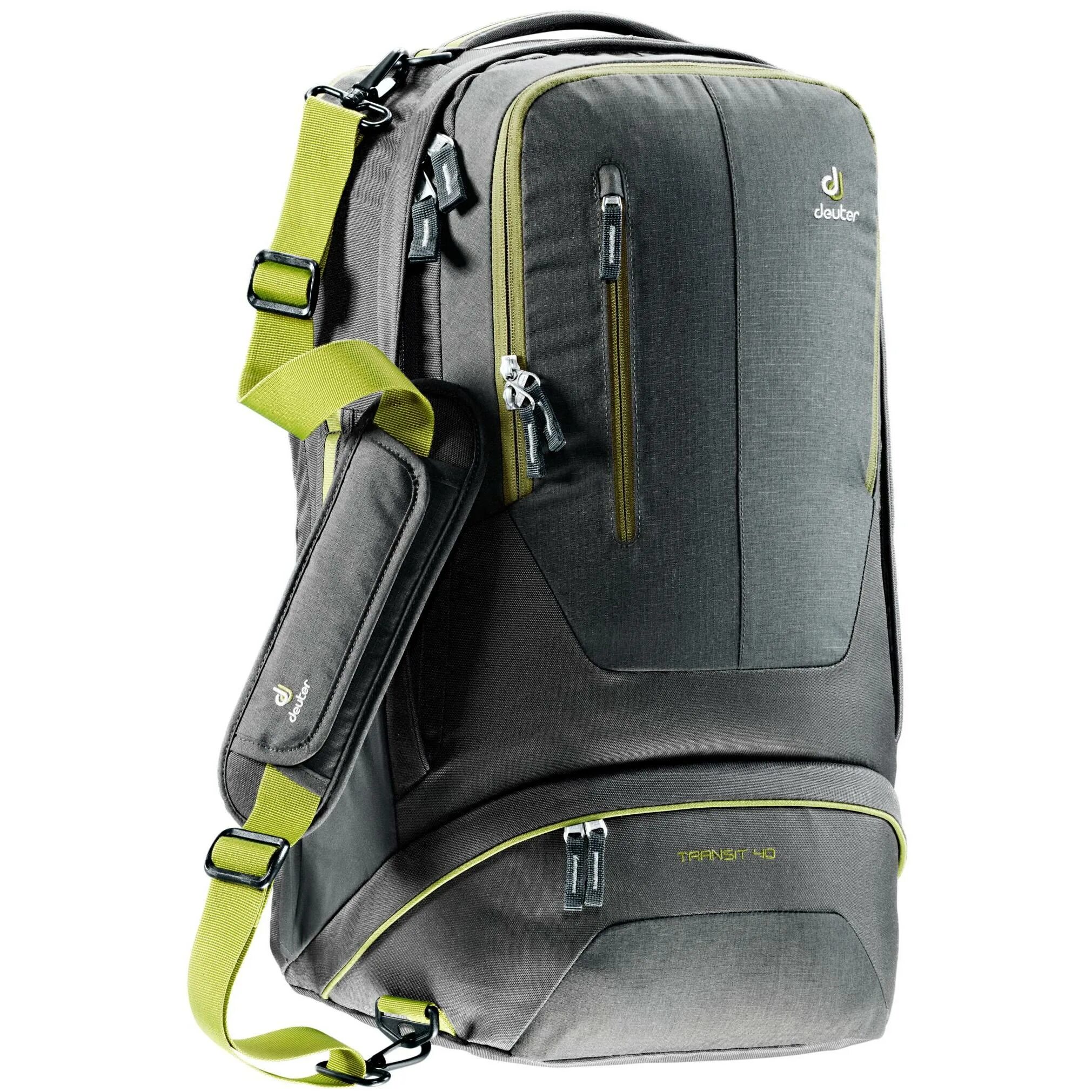 Рюкзак для путешествий самолетом. Deuter Transit 40 Anthracite-Moss - рюкзак-сумка. Рюкзак Deuter 40. Deuter рюкзак Deuter Transit. Сумка Дойтер дорожная 40 л.