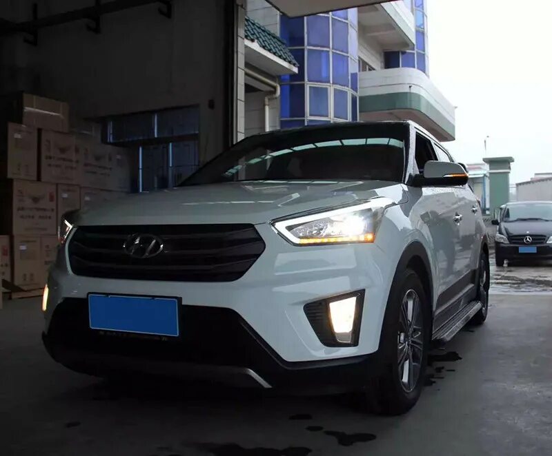 Свет hyundai creta. Хендай Крета фары. Фары Хендай Крета 2. Hyundai Creta Tuning фары. Хендай Крета лазерный хром.