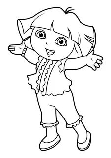 Coloring page Dora the Explorer New cartoon.