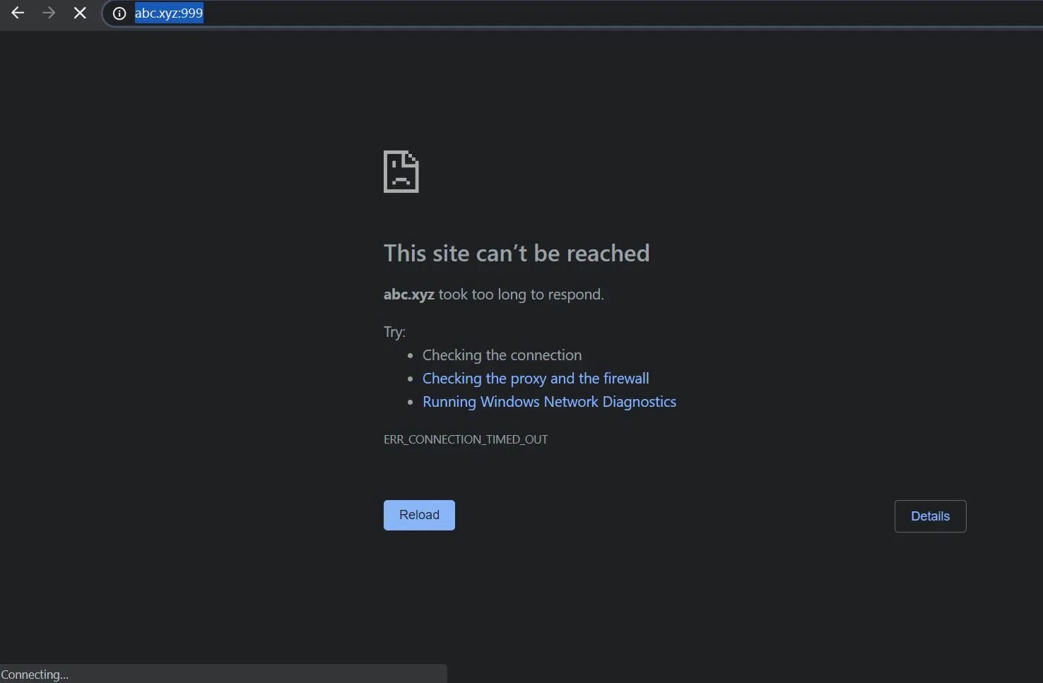 Localhost refused to connect. Query failed 1. this site can&#039;t be reached err_connection_aborted.