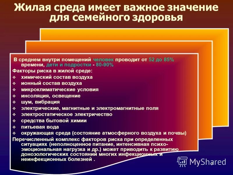 жилищная среда. жилая среда. жилищная среда. основной структурный элемент жилой застройки. факторы риска жилых помещений.
